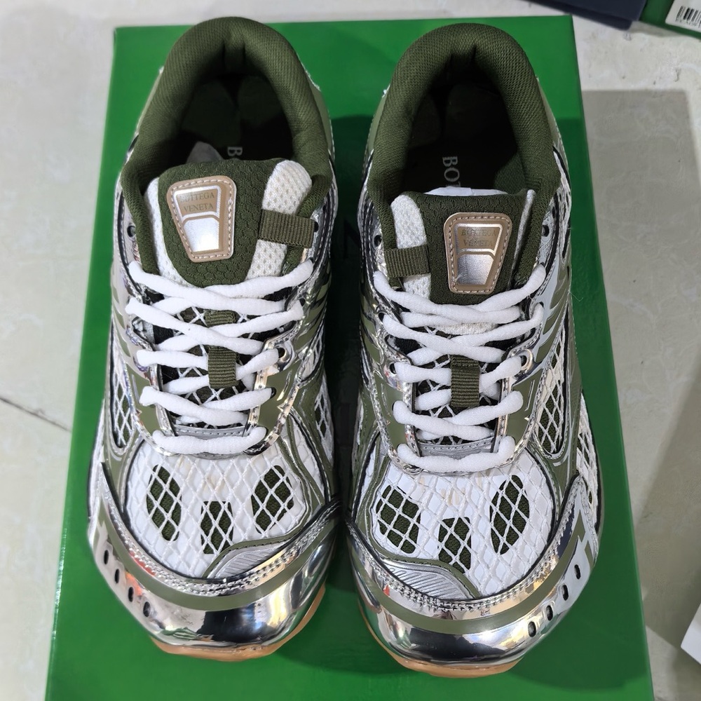 Green and Silver Women's Sneakers